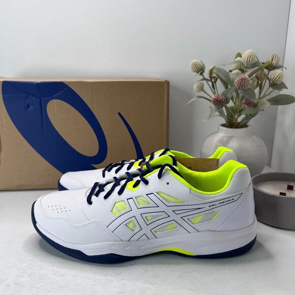 ASICS Gel Renma Pickleball Court Shoes White Blue Expanse Men's 13 NWB - Picture 1 of 10
